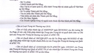 THÔNG BÁO V/v Thành lập Chi nhánh và giới thiệu chữ ký Ban Giám đốc Trung tâm Trọng tài Thương mại Quốc tế APEC VN Chi nhánh tại Đà Nẵng